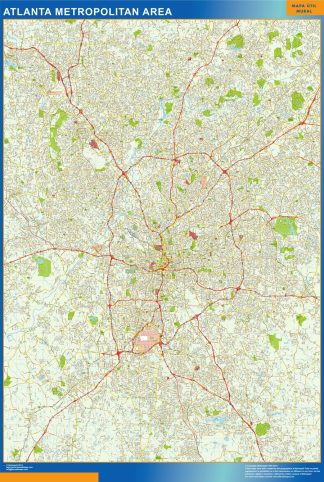 Carte Atlanta affiche murale