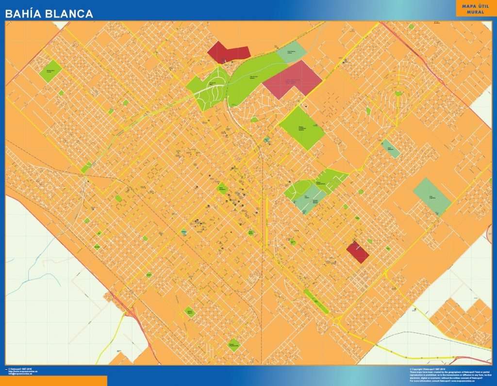 Carte Bahia Blanca murale Argentine