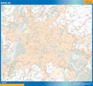Carte Land Berlin affiche murale