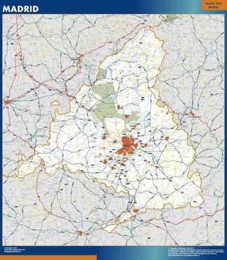 Carte Communauté de Madrid murale