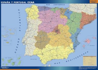 Carte Espagne autonomies affiche murale