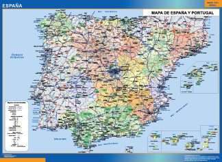 Carte Espagne simple murale