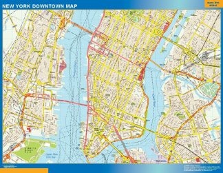 Carte New York downtown affiche murale