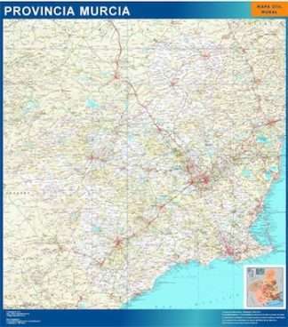 Carte Région de Murcie murale
