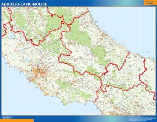 Carte plastifiée Abruzzo Lazio Molise