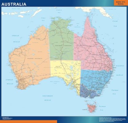 Carte plastifiée Australia