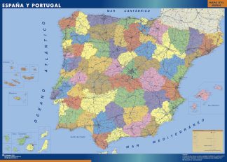 Carte Espagne affiche murale