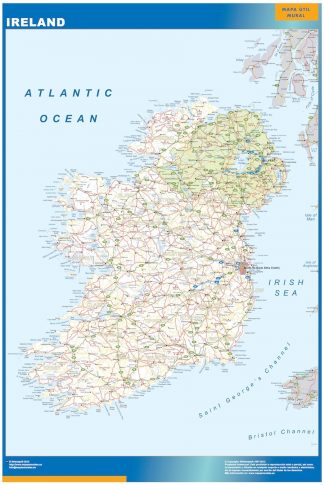 Carte Irlande affiche murale