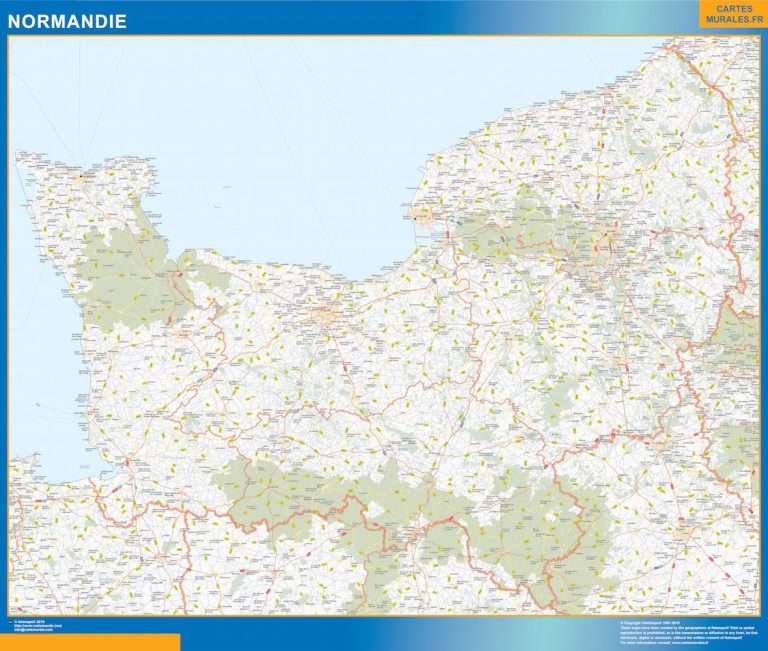 Cartes murales Normandie