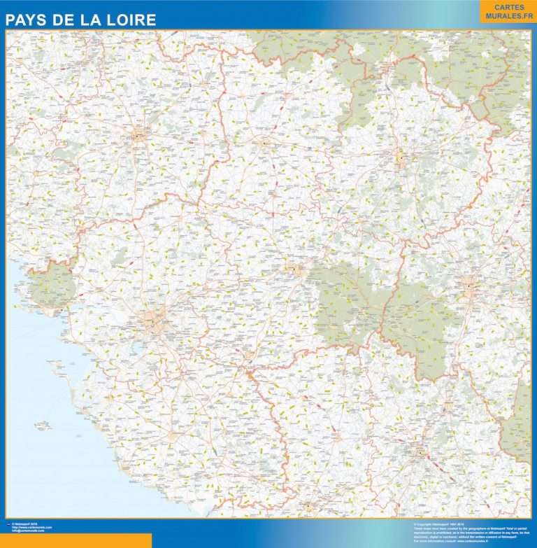 Cartes murales Pays de la Loire