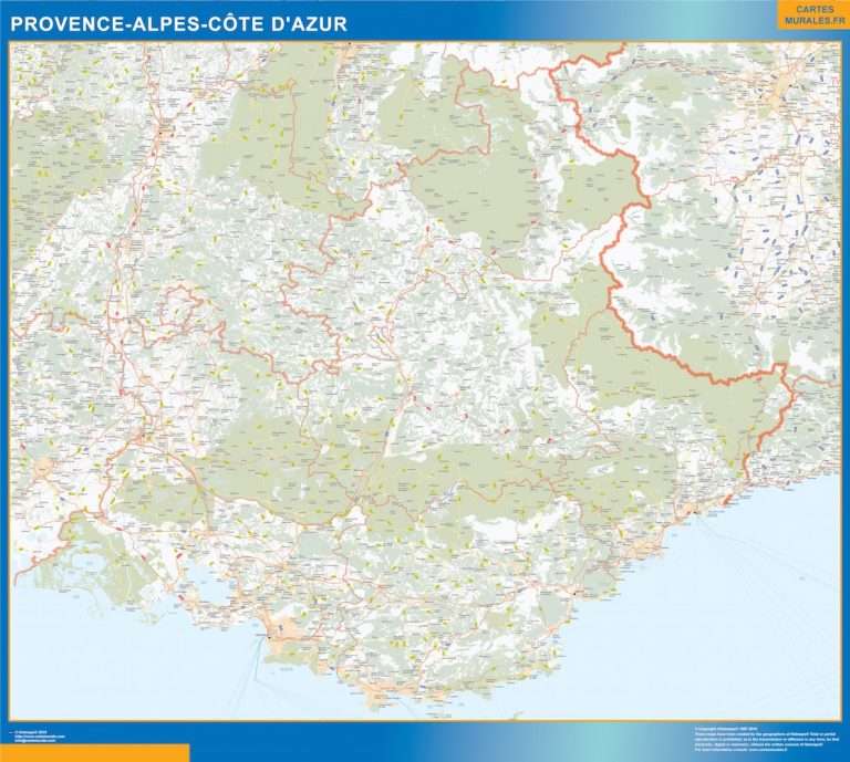 Cartes murales Provence-Alpes-Côte d’Azur
