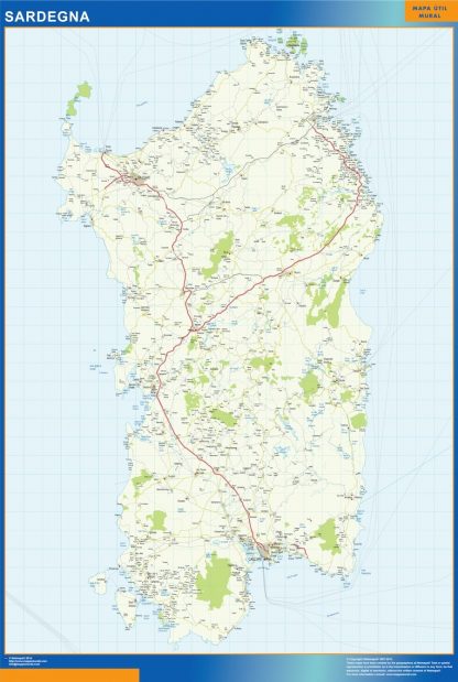 Carte plastifiée Sardegna