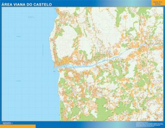 Carte plastifiée Viana Do Castelo zone