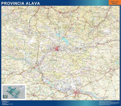 Carte province Alava plastifiée
