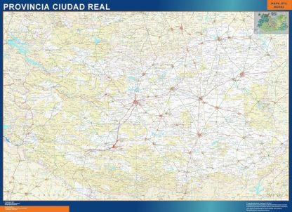 Carte province Ciudad Real plastifiée