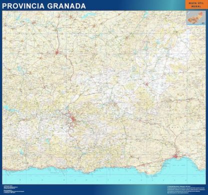 Carte province Granada plastifiée