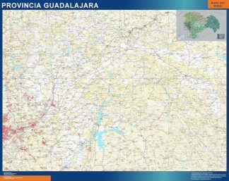 Carte province Guadalajara plastifiée