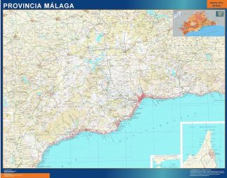 Carte province Malaga plastifiée