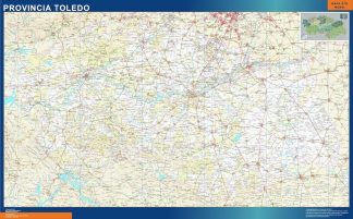 Carte province Toledo plastifiée