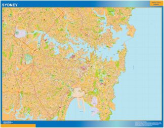 Mapa Sydney plastifiée Australie