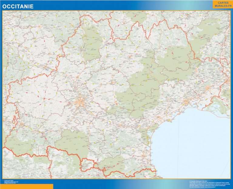 Cartes murales Occitanie