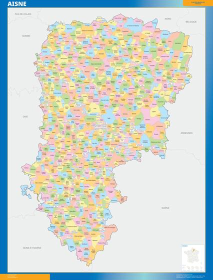 Aisne — carte des communes du département