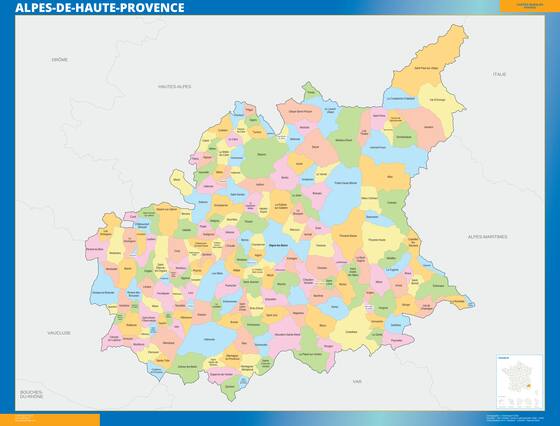 Alpes-de-Haute-Provence — carte des communes du département