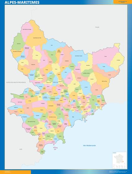 Alpes-Maritimes — carte des communes du département