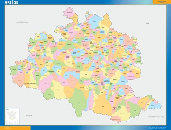 Ariège — carte des communes du département