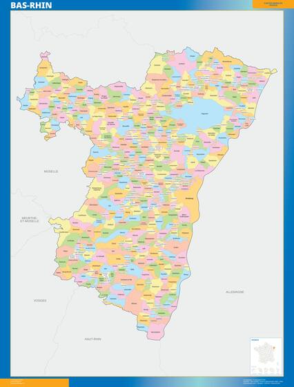 Bas-Rhin — carte des communes du département
