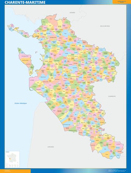 Charente-Maritime — carte des communes du département