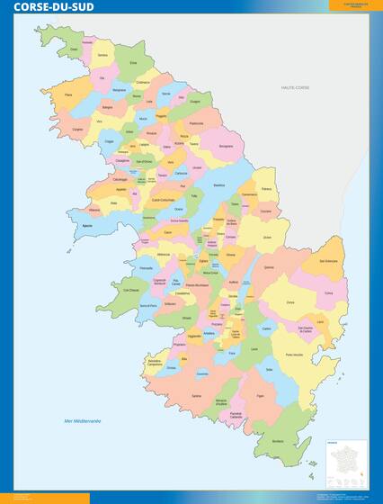 Corse-du-Sud — carte des communes du département