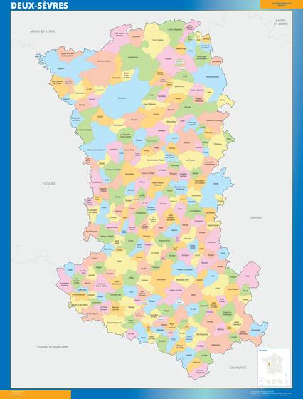 Deux-Sèvres — carte des communes du département