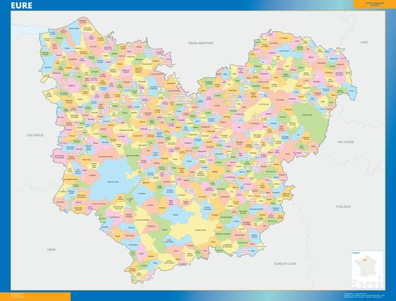 Eure — carte des communes du département