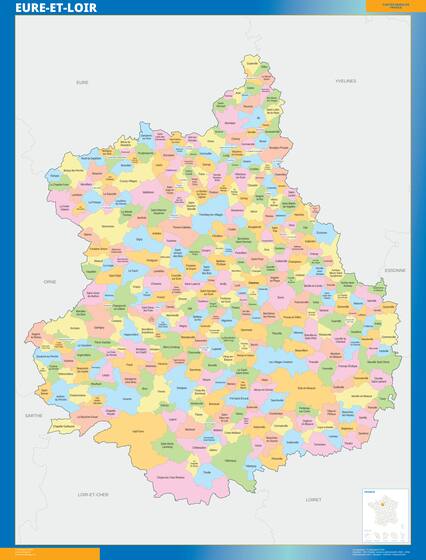 Eure-et-Loir — carte des communes du département