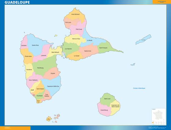 Cartes murales Guadeloupe