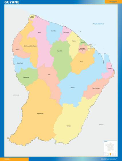 Cartes murales Guyane