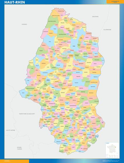 Haut-Rhin — carte des communes du département