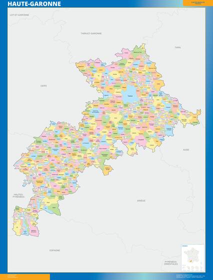 Haute-Garonne — carte des communes du département