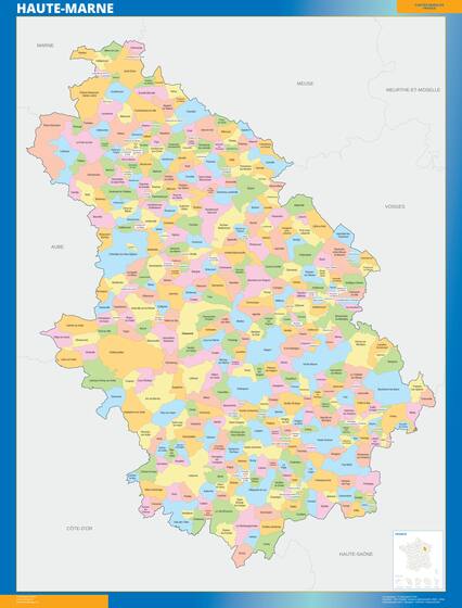 Haute-Marne — carte des communes du département