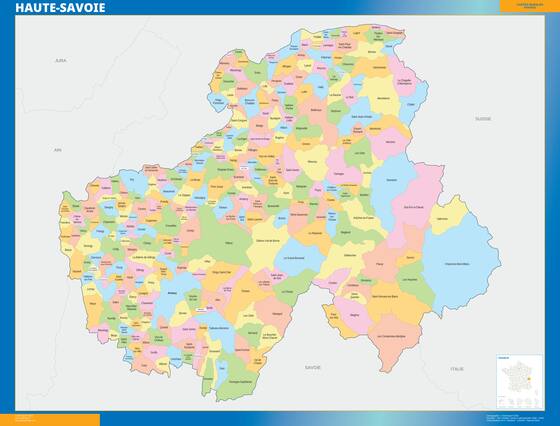 Haute-Savoie — carte des communes du département
