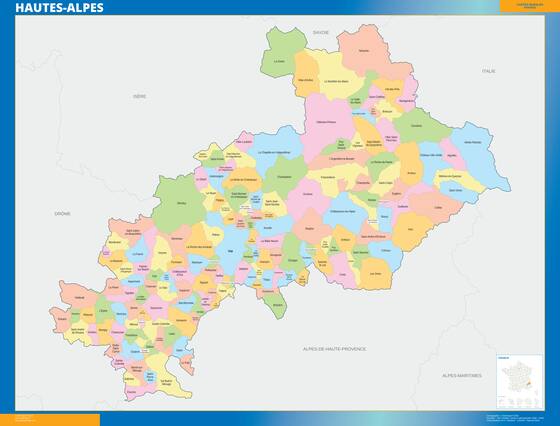 Hautes-Alpes — carte des communes du département