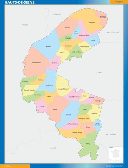 Hauts-de-Seine — carte des communes du département