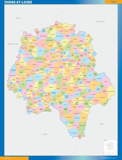 Indre-et-Loire — carte des communes du département