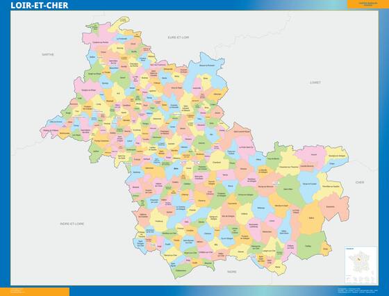Loir-et-Cher — carte des communes du département