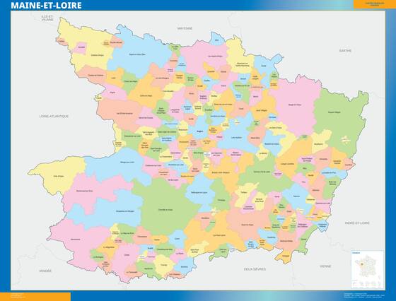 Maine-et-Loire — carte des communes du département