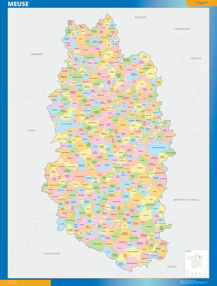 Meuse — carte des communes du département