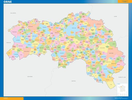 Orne — carte des communes du département