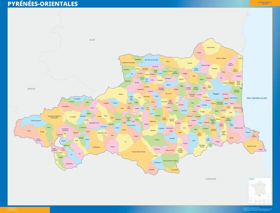 Pyrénées-Orientales — carte des communes du département