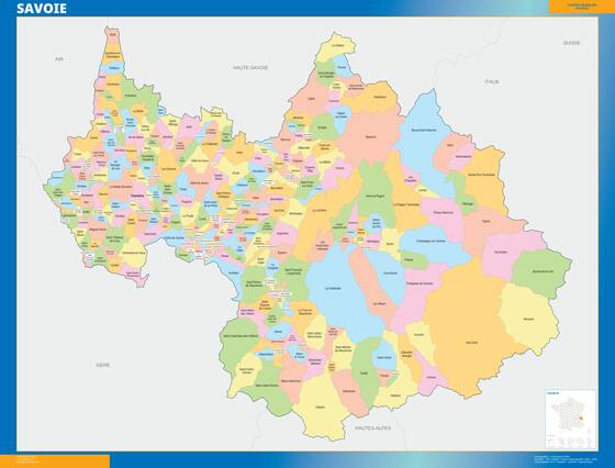Savoie — carte des communes du département